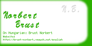 norbert brust business card
